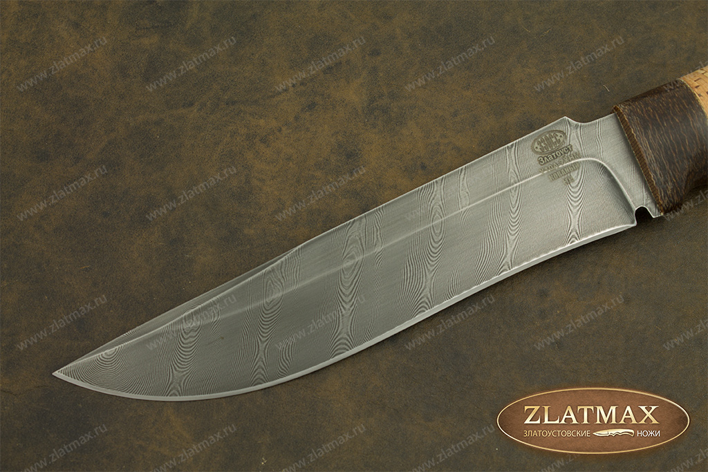 Нож Н2 Турция (Дамаск У10А-7ХНМ, Наборная береста, Текстолит)