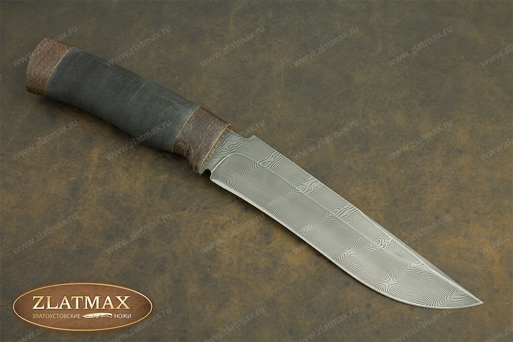 Нож Н2 Турция (Дамаск У10А-7ХНМ, Микропористая резина, Текстолит)