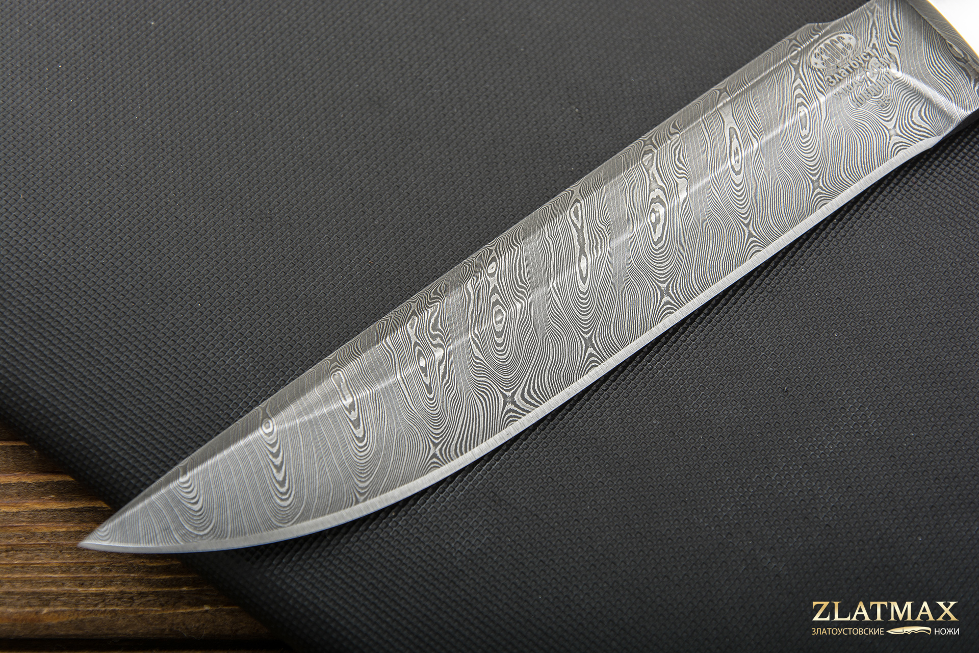 Нож Н3 Гумбольт (Дамаск У10А-7ХНМ, Наборная кожа, Алюминий)