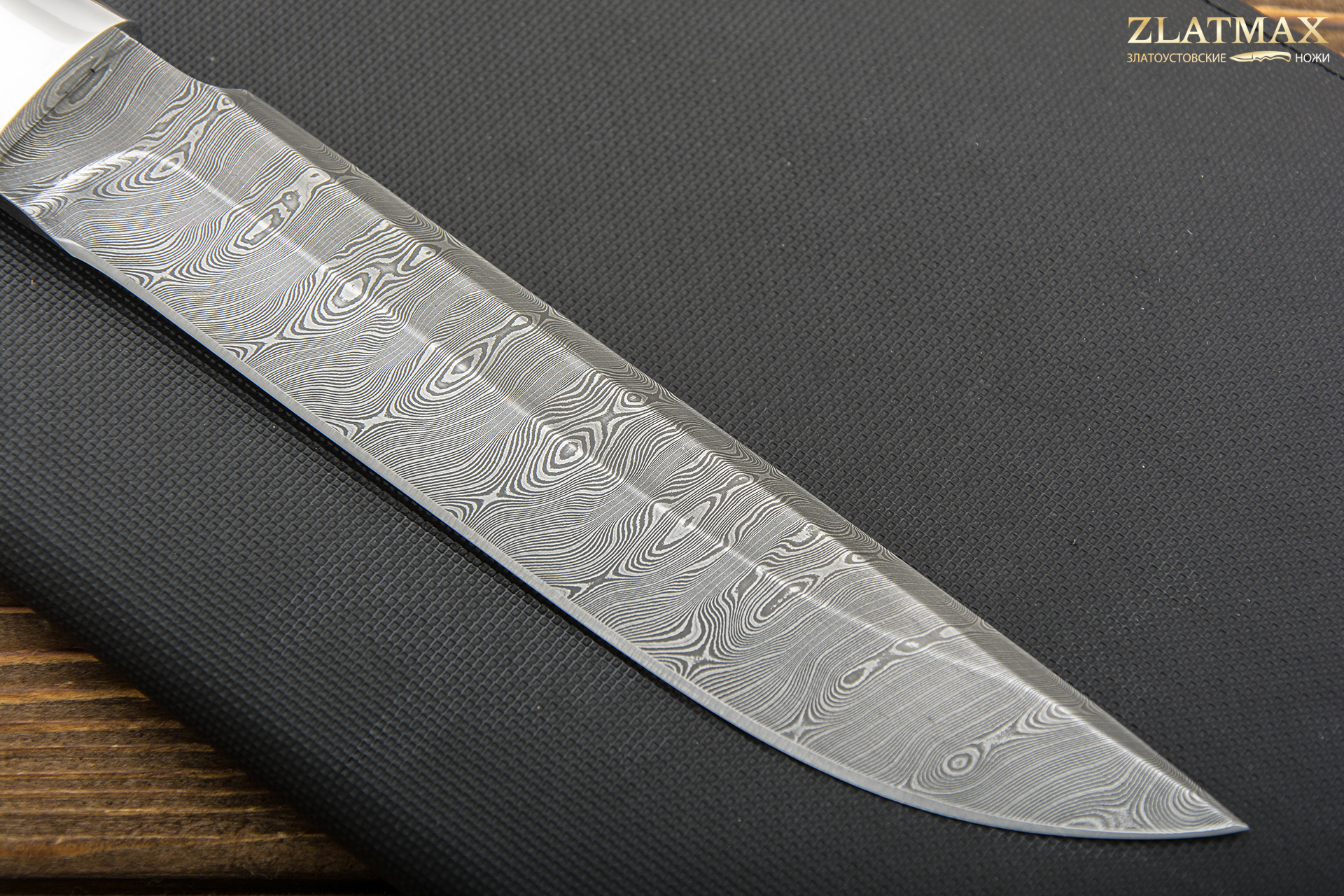 Нож Н3 Гумбольт (Дамаск У10А-7ХНМ, Наборная кожа, Алюминий)