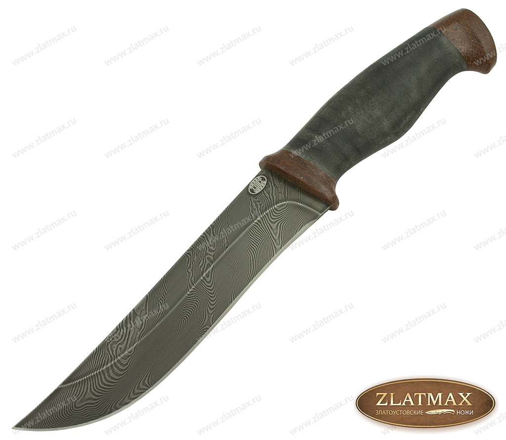 Нож Н5 (Дамаск У10А-7ХНМ, Микропористая резина, Текстолит) в Саратове фото-01