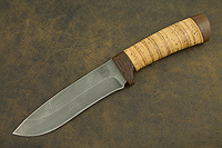 Нож Н6 (Дамаск У10А-7ХНМ, Наборная береста, Текстолит)