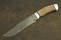 Нож Н7 (Дамаск У10А-7ХНМ, Наборная береста, Алюминий)