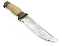Нож Н8 Спецназ (65Г-Х12МФ1 (Контрастный дамаск), Наборная береста, Текстолит)