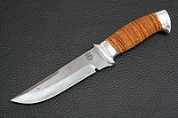 Нож Н8 Спецназ (Дамаск У10А-40Х13, Наборная береста, Алюминий)
