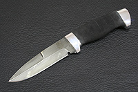 Нож Н9 Чикаго (Дамаск У10А-7ХНМ, Микропористая резина, Алюминий)