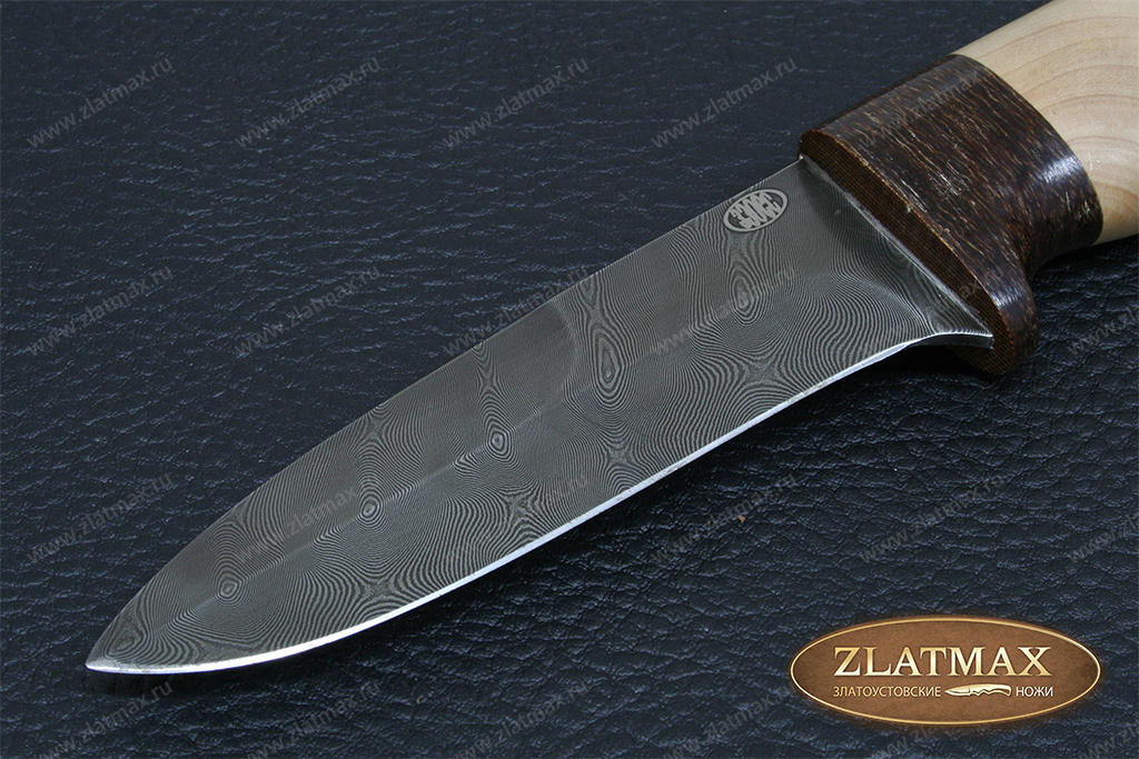 Нож Н9 Чикаго (Дамаск У10А-7ХНМ, Орех, Текстолит)