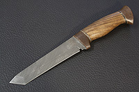 Нож Н10 Филадельфия (40Х13-Х12Ф1 (Нержавеющий дамаск), Орех, Текстолит)