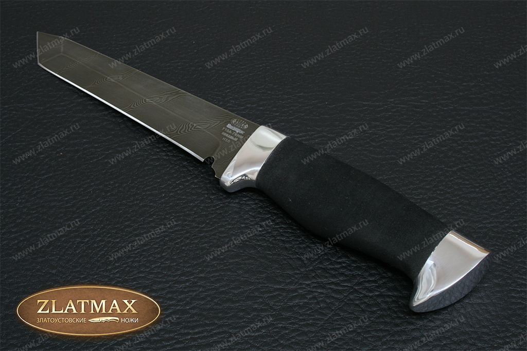 Нож Н10 Филадельфия (Дамаск У10А-7ХНМ, Микропористая резина, Алюминий)