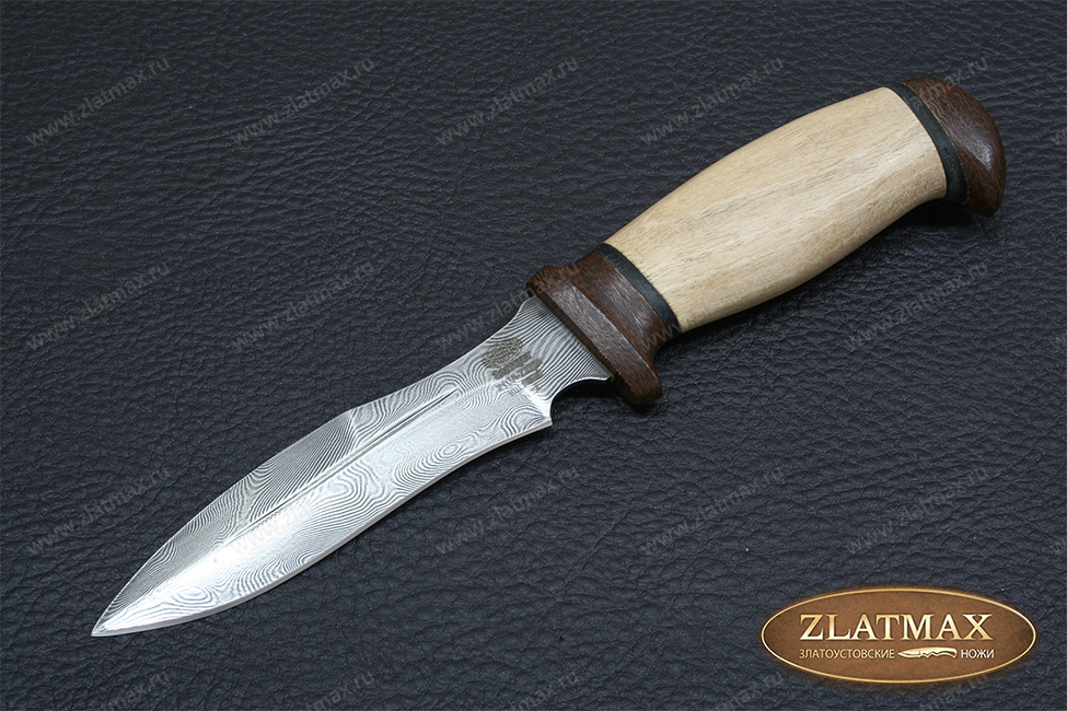 Нож Н21 (Дамаск У10А-7ХНМ, Орех, Текстолит)