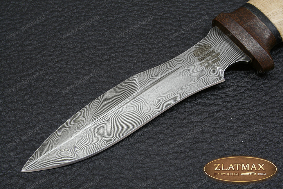 Нож Н21 (Дамаск У10А-7ХНМ, Орех, Текстолит)