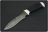 Нож Н21 (Дамаск У10А-7ХНМ, Микропористая резина, Алюминий)