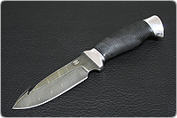 Нож НР21 (Дамаск У10А-7ХНМ, Наборная кожа, Алюминий)