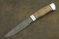 Нож Н33 (Дамаск У10А-7ХНМ, Орех, Алюминий)