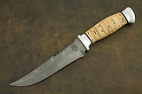 Нож Н69 (Дамаск У10А-7ХНМ, Наборная береста, Алюминий)