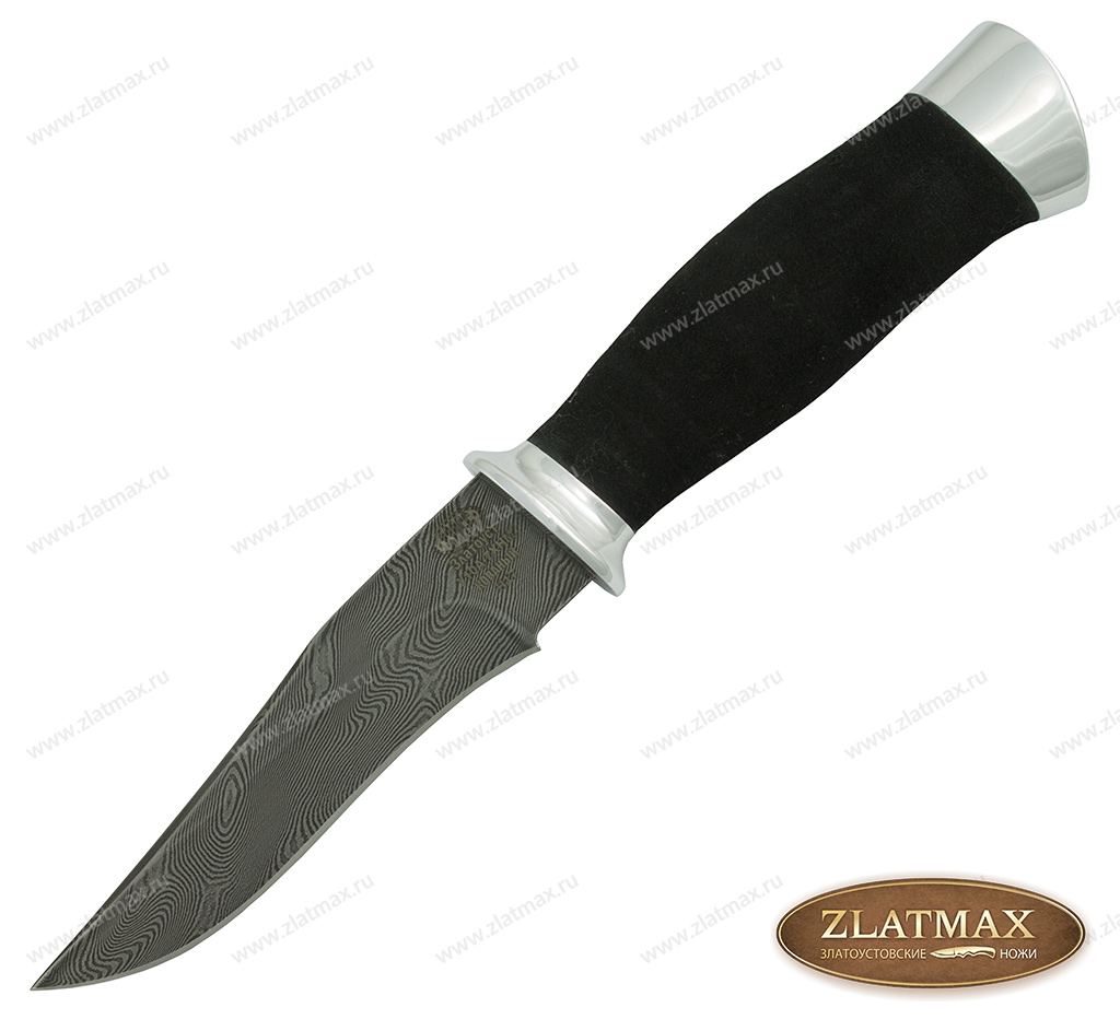Нож Н17 (Дамаск У10А-7ХНМ, Микропористая резина, Алюминий)