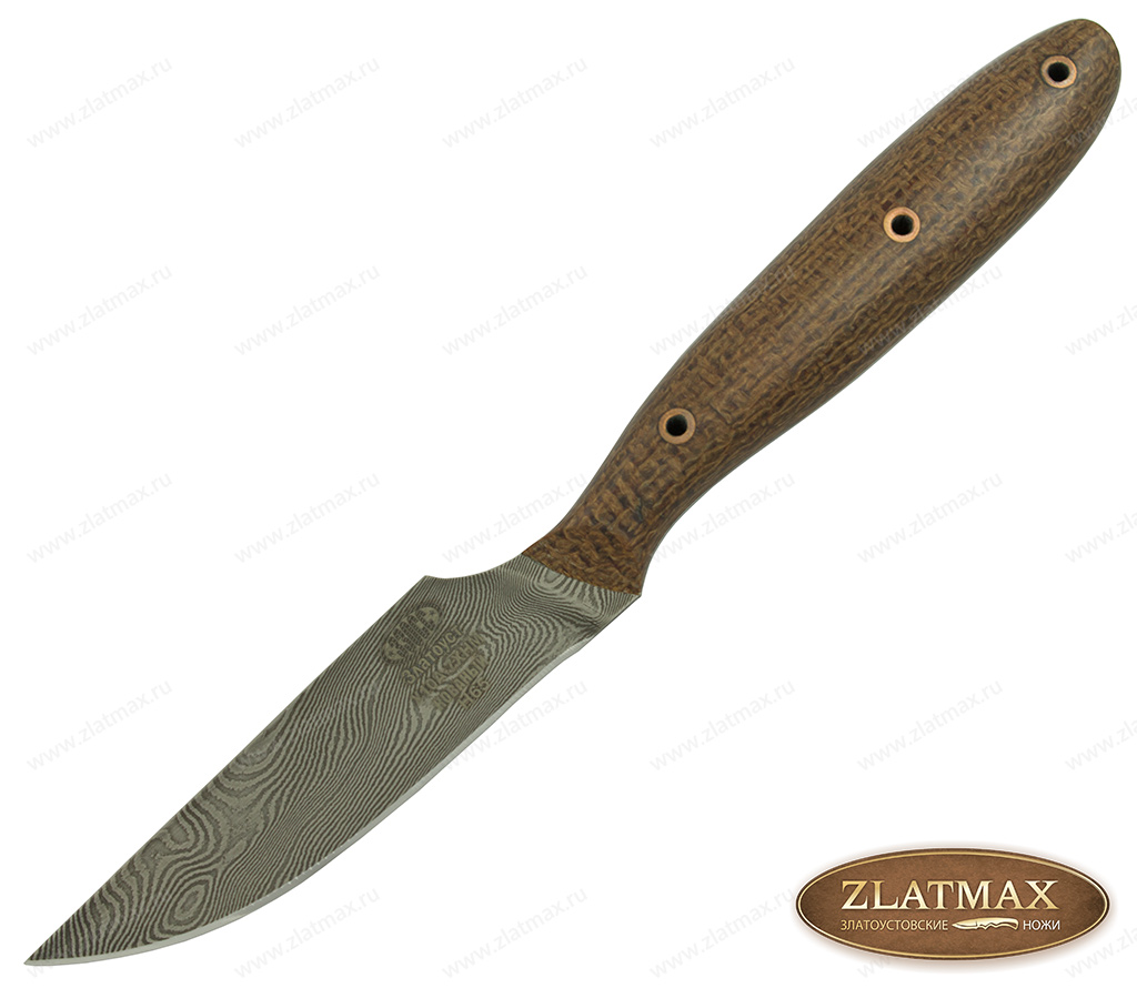 Нож Н65 Пикник (Дамаск У10А-7ХНМ, Накладки текстолит)