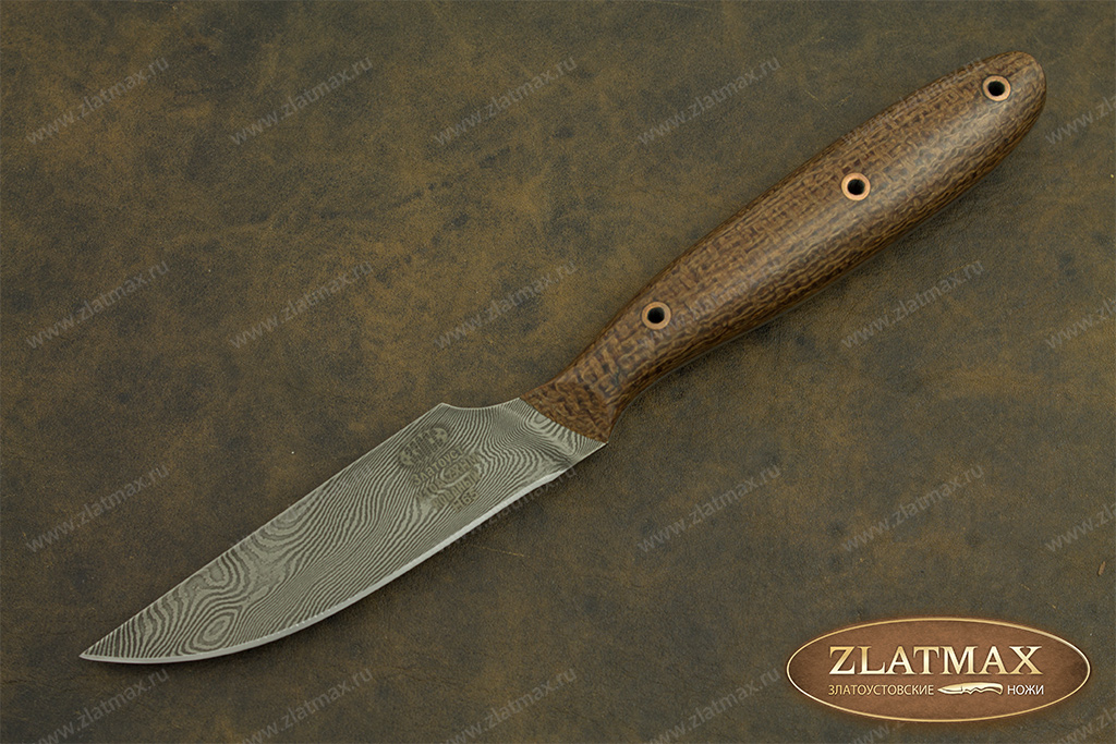 Нож Н65 Пикник (Дамаск У10А-7ХНМ, Накладки текстолит)