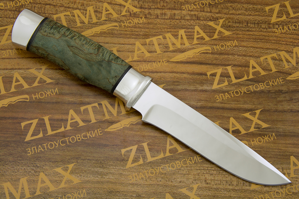 Нож Н24 (40Х10С2М, Стабилизированная карельская береза, Алюминий)