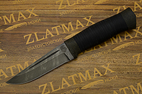 Нож Н80 (Дамаск У10А-7ХНМ, Наборная кожа, Текстолит)