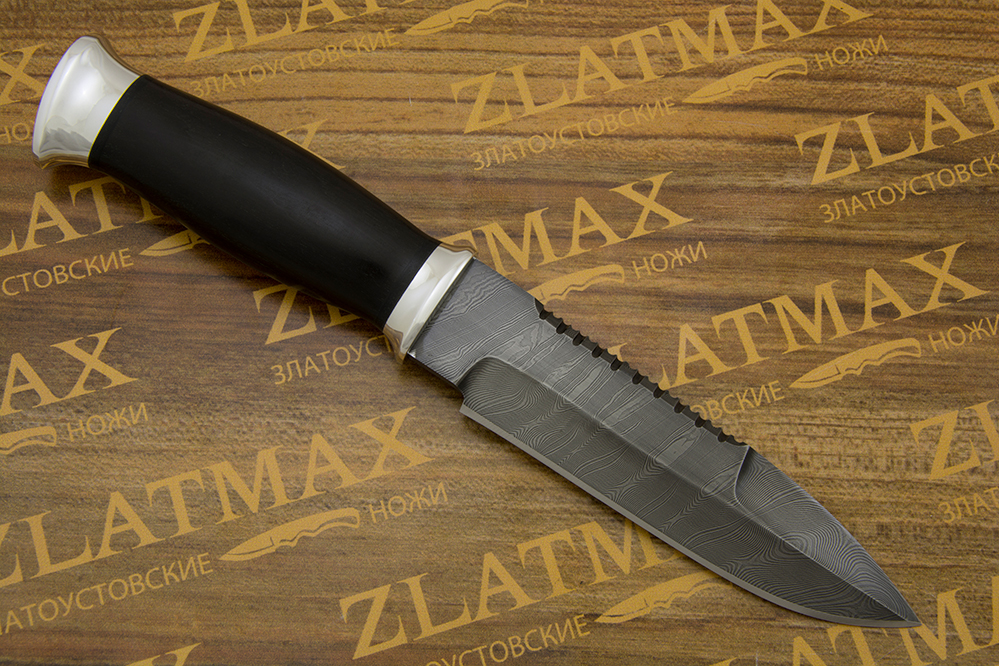 Нож Н82 (Дамаск У10А-7ХНМ, Граб, Алюминий)