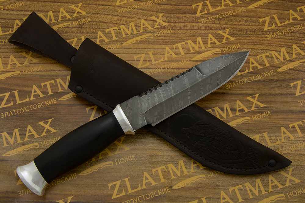 Нож Н82 (Дамаск У10А-7ХНМ, Граб, Алюминий)