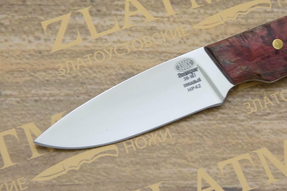 Нож НР 42 (40Х10С2М, Накладки стабилизированная карельская береза)