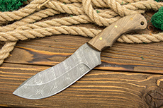 Нож Н70 Ковбой (Дамаск У10А-7ХНМ, Накладки орех)
