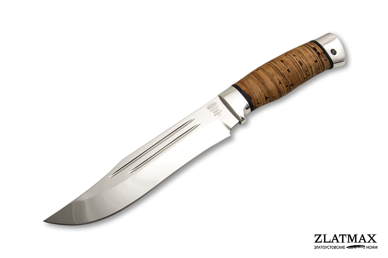 Нож Н7 (95Х18, Наборная береста, Алюминий)