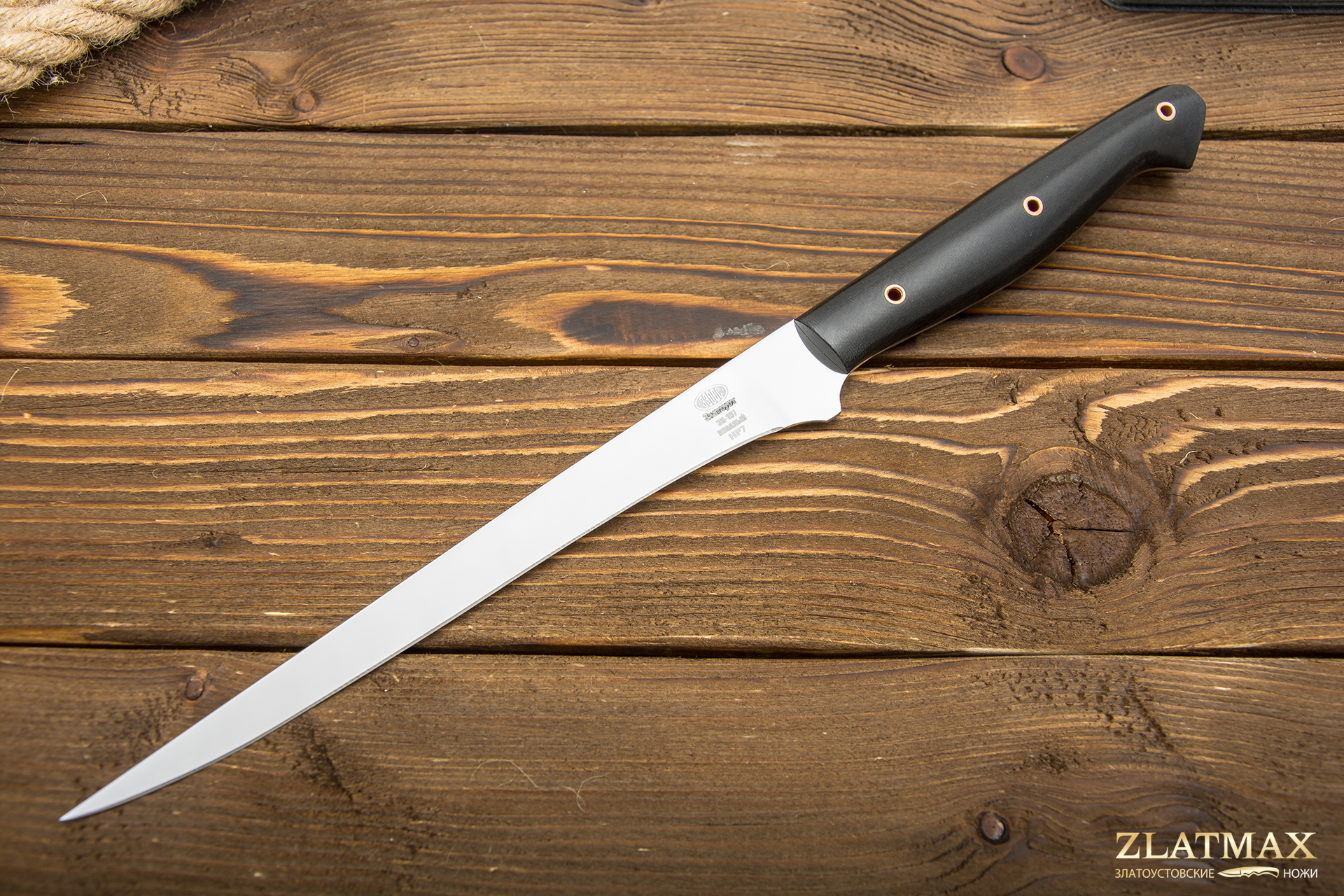 Нож НР7 слайсер (40Х10С2М, Накладки текстолит)