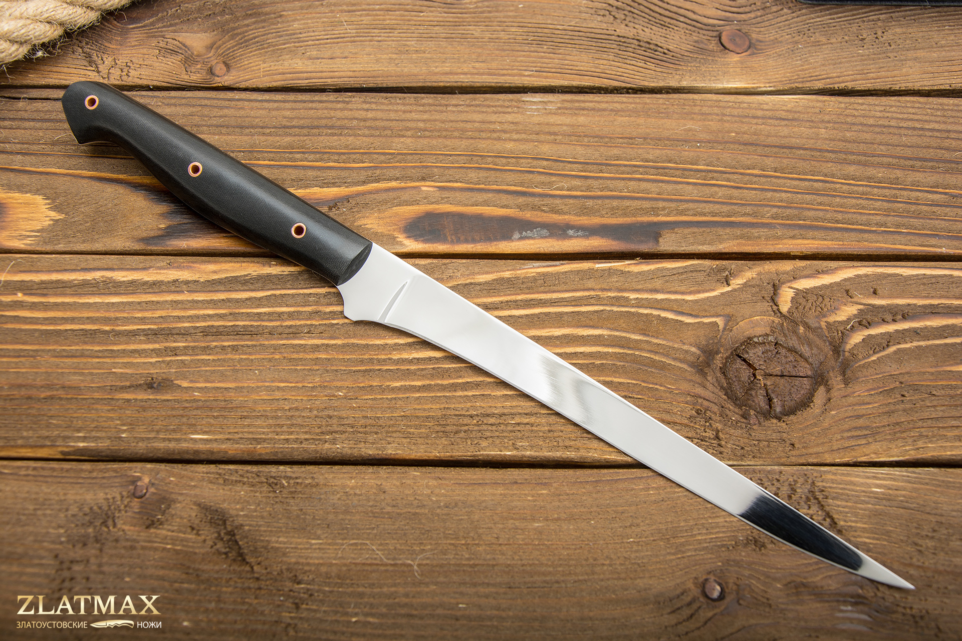 Нож НР7 слайсер (40Х10С2М, Накладки текстолит)