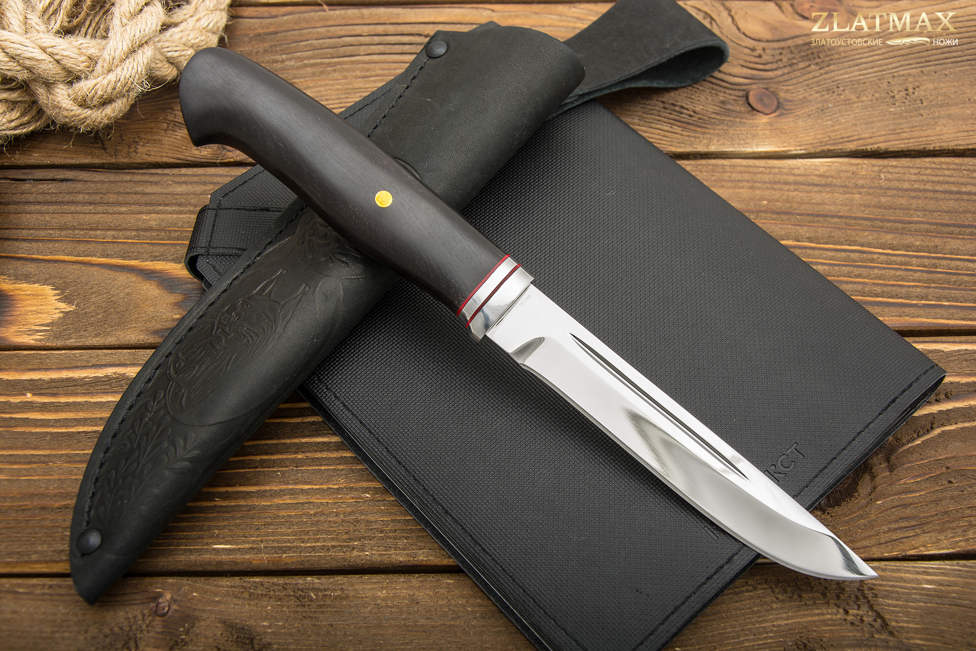 Нож Н85 Сканди (40Х10С2М, Стабилизированная древесина, Алюминий)