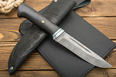 Нож Н78 Викинг (Дамаск У10А-7ХНМ, Стабилизированная древесина, Алюминий)