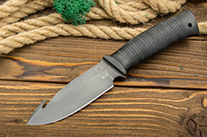 Нож НР21 (Дамаск У10А-7ХНМ, Наборная кожа, Текстолит)