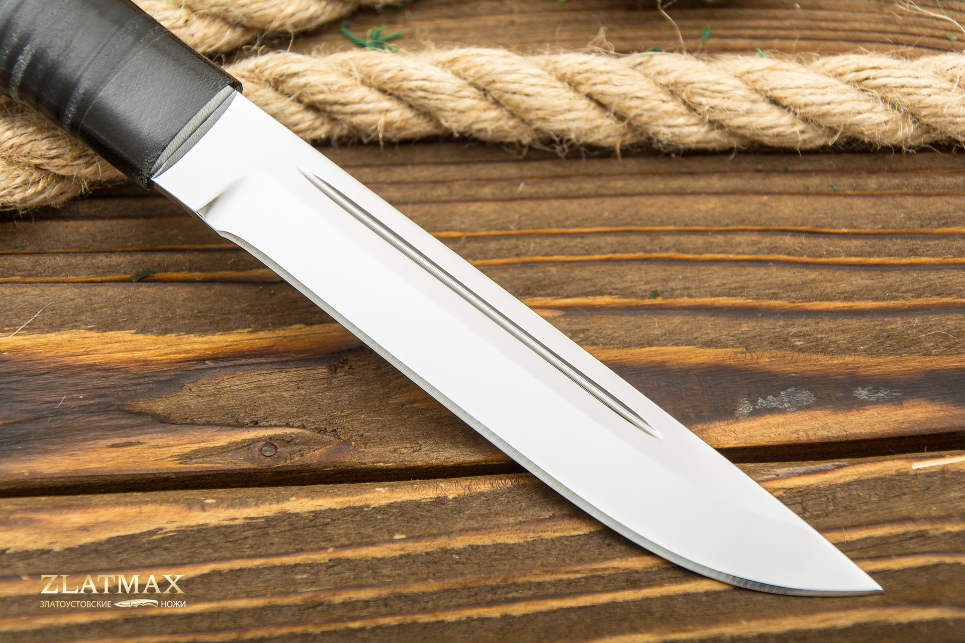 Нож Н85 Сканди (40Х10С2М, Наборная кожа, Текстолит)
